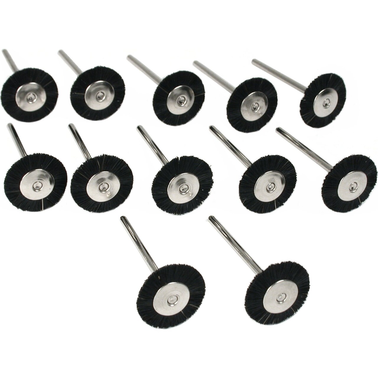 12 Stiff Bristle Wheel Rotary Brushes Buffing Polishing